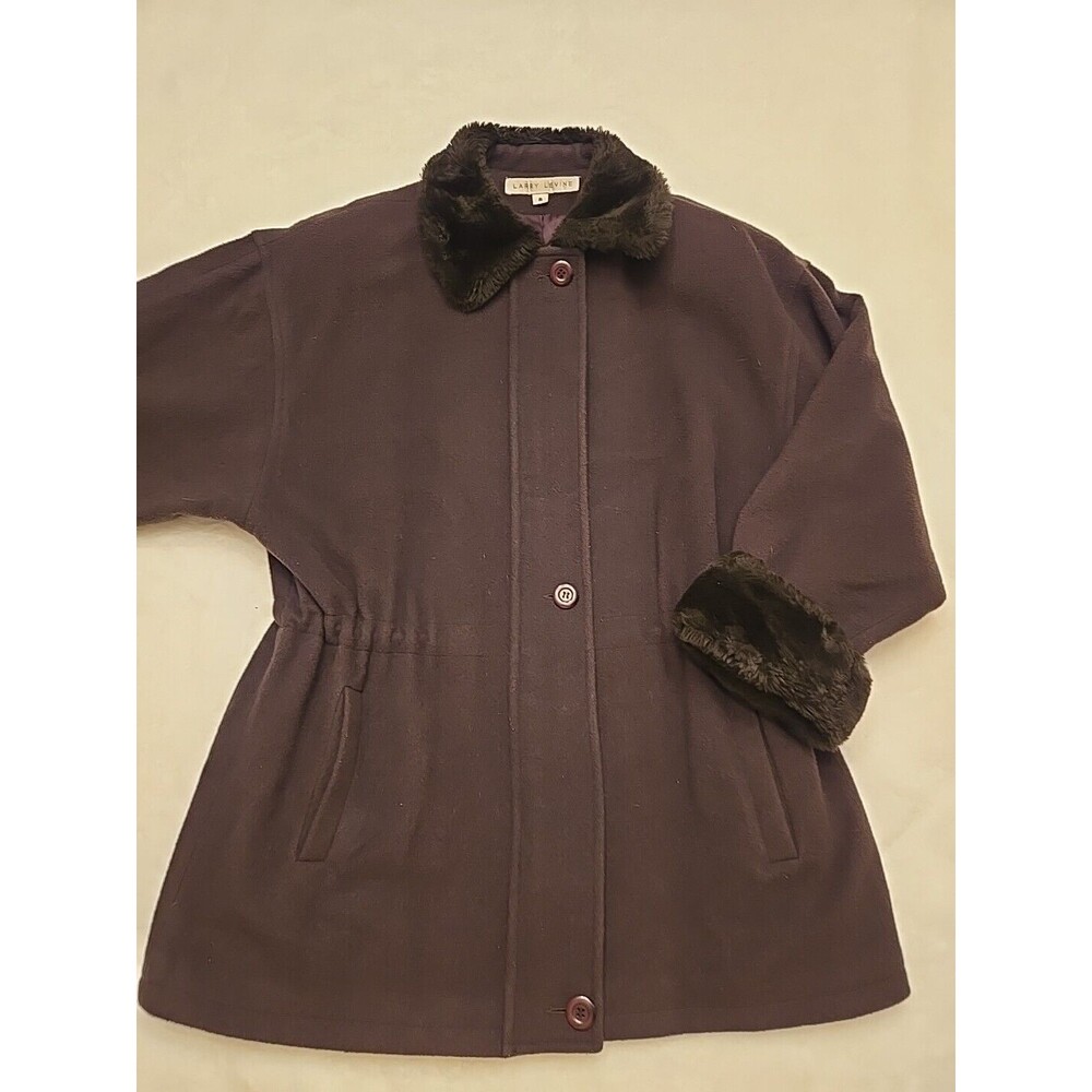 Larry Levine Dark Brown Pea Coat